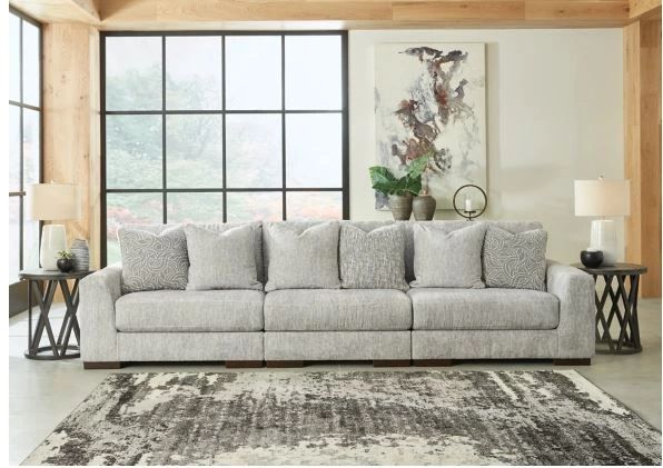 Signature Design by Ashley® Regent Park 3-Piece Pewter Sectional Sofa-1