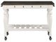 Steve Silver Co. Joanna Ivory/Mocha Kitchen Cart-2