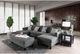 Furniture of America® Lowry 4-Piece Gray U-Shape Sectional with Ottoman-1