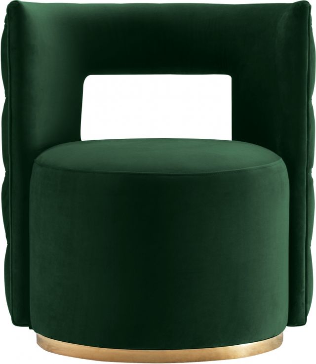 Meridian Furniture Theo Green Velvet Swivel Chair-2