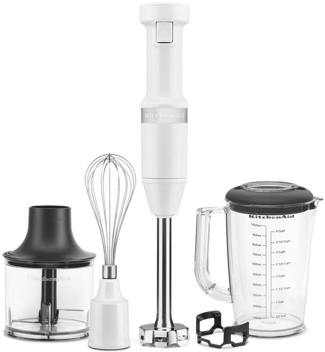 KitchenAid® White Variable Speed Corded Hand Blender with Accessories-0