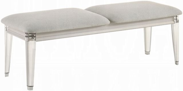 ACME Furniture Laveda Light Gray/Pearl White Bench-0