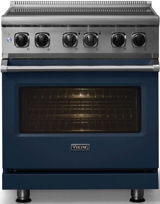 Viking® 5 Series 30" Slate Blue Induction Range-2