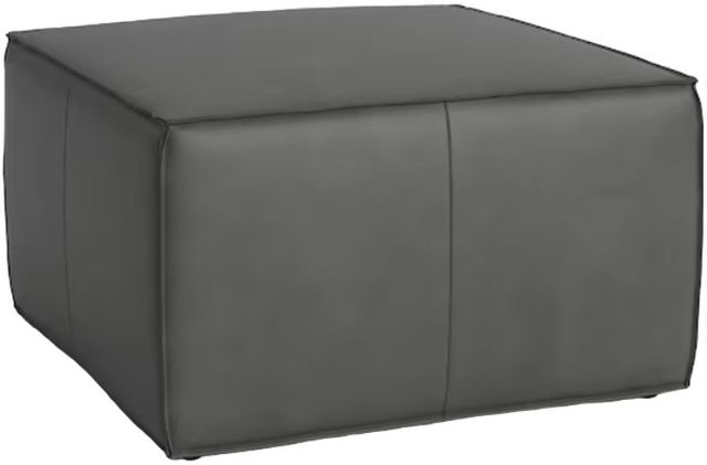 Bassett® Furniture Customizable Rhonda 20" Square Leather Ottoman-0