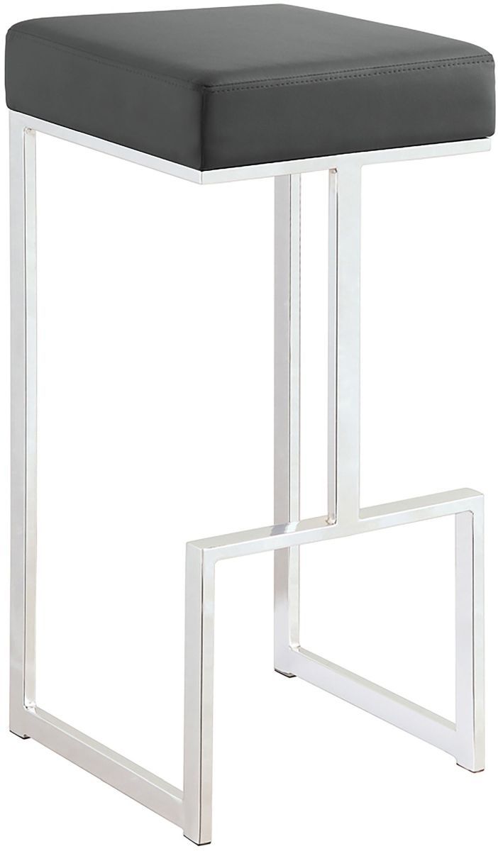 Coaster® Gervase Grey/Chrome Square Bar Stool