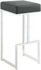 Coaster® Gervase Chrome/Gray Square Bar Stool-0
