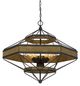 Cal® Lighting & Accessories Alicante Black/Brown Chandelier-0