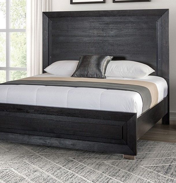 Furniture of America® Ashbourne Black Queen Panel Bed-1