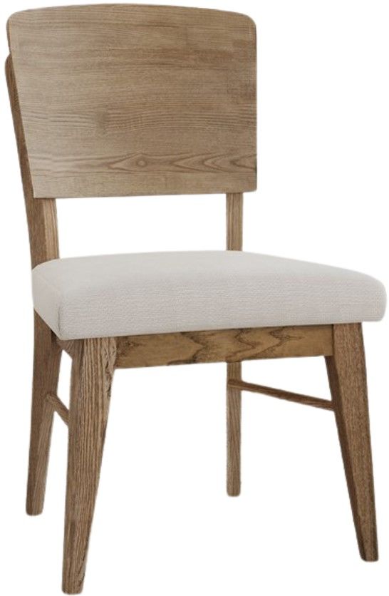 A-America® Barbossa Dark Caramel Dining Table and SixBeige/Dark Caramel Upholstered Dining Side Chair-1