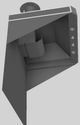 Vent-A-Hood® A Series 36" Gunsmoke Retro Style Wall Mounted Range Hood-2