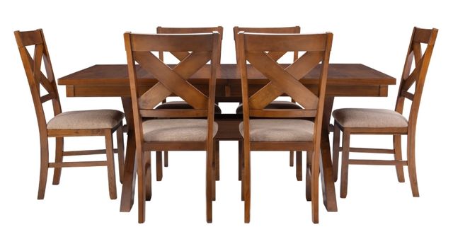 Powell® Kraven 7-Piece Dark Hazelnut Dining Set-0