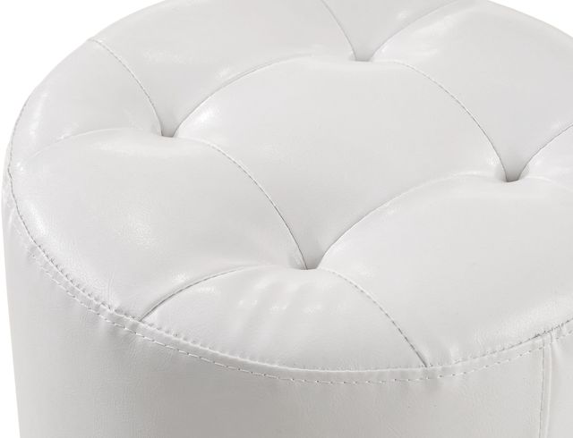 Crown Mark Morgan White Swivel Stool-3