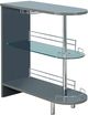 Coaster® Adolfo Glossy Grey/Clear 3-Tier Bar Table-0