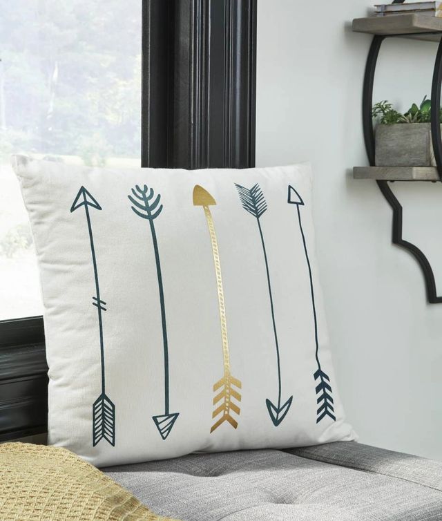 Signature Design by Ashley® Gyldan Gold/Teal/White Pillow-4