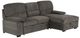 American Wholesale Furniture Romano 2-Piece Charcoal Right-Arm Facing Sleeper Sectional and Chaise-0