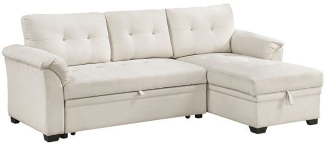 Homelegance® Elara 2-Piece Beige Reversible Sectional with Pull-out Bed-0