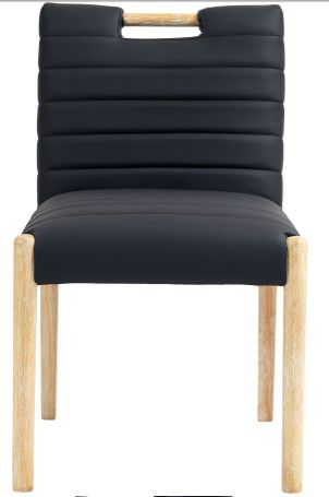 Meridian Furniture Aimee Black Vegan Leather Dining Side Chair-1