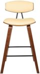 Armen Living Fox Cream/Walnut Bar Stool-4