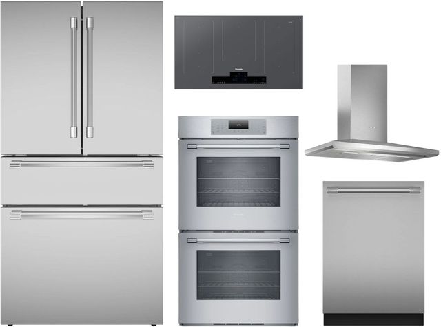 Thermador® 5 Piece Stainless Steel Induction Kitchen Package-0