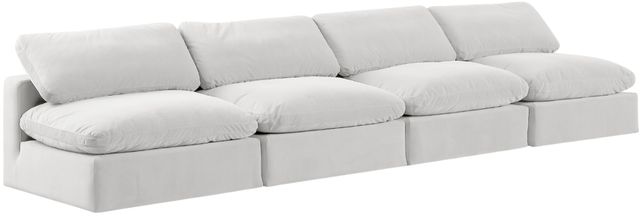 Meridian Furniture Comfy 4-Piece Cream 156" Modular Sofa-0