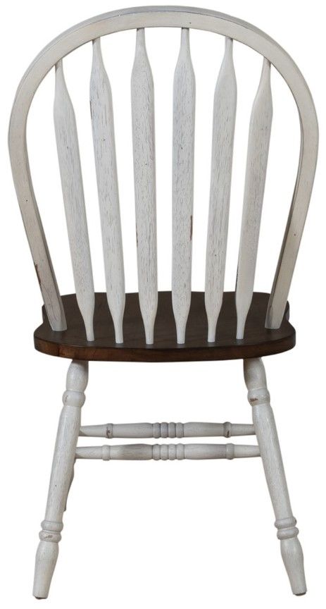Liberty Furniture Carolina Crossing Antique Honey/White Windsor Side Chair-3