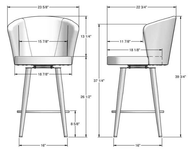 Amisco Customizable Benson Swivel Counter Stool-1