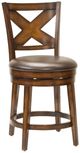 HH2 Home Sunhill Rustic Oak Swivel Counter Stool-0