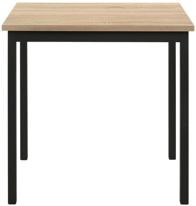 Coaster® Garza Greige Oak Dining Table with Matte Black Base-3