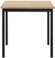 Coaster® Garza Greige Oak Dining Table with Matte Black Base-3