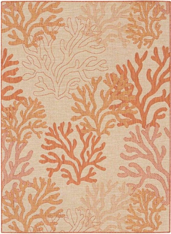 Nourison Home™ Garden Oasis Coral 5'x7' Style 2 Area Rug-0