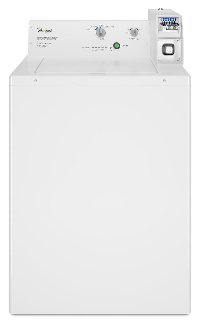 Whirlpool Commercial 3.27 Cu. Ft. Coin-Ready Top-Load Washer - White-0