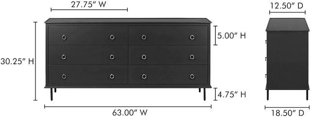 Moe's Home Collection Reagan Black Dresser-3
