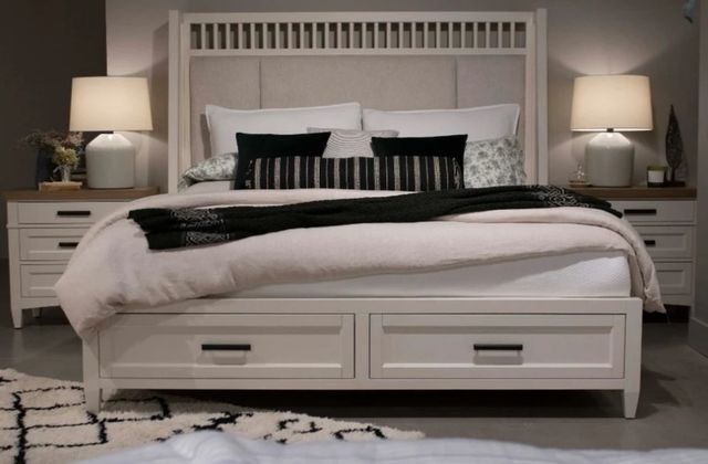 Parker House® Americana Modern Cotton King Shelter Panel Storage Bed-1