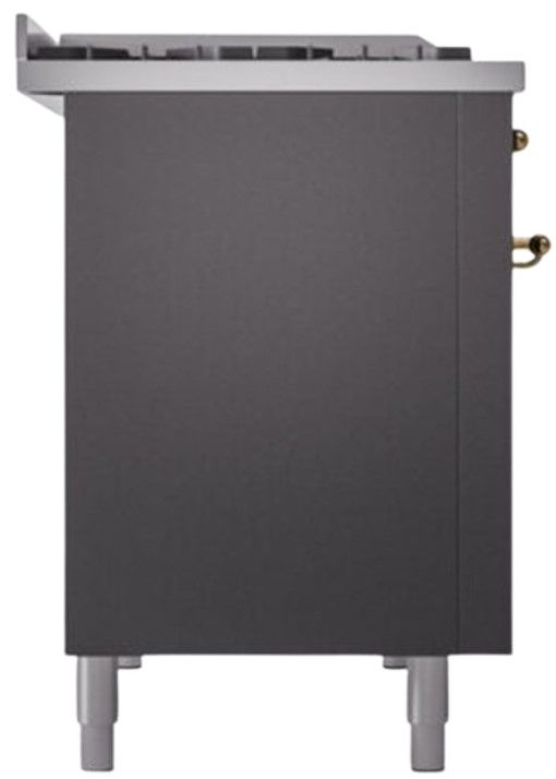 Ilve® Nostalgie II Series 48" Graphite Matte Pro Style Dual Fuel Range-2