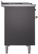 Ilve® Nostalgie II Series 48" Graphite Matte Pro Style Dual Fuel Range-2