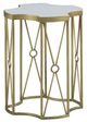 Fairfield® East Camden White Accent Table with Antique Brass Base-0