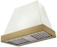 AGA Euclid 36" White Wall Mounted Range Hood  with Antique Brass Trim-0