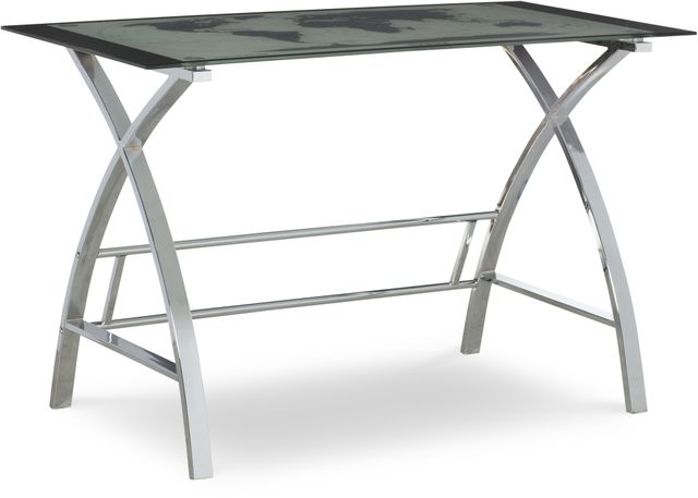 Powell® World Map Printing Curved X-Sided Computer Desk-1