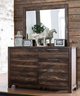 Furniture of America® Hutchinson 4-Piece Beige/Rustic Natural Queen Bedroom Set-4