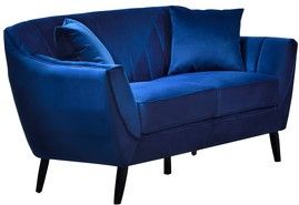 Mazin Furniture Odette Blue Velvet Loveseat-0