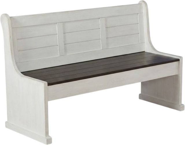 Sunny Designs™ Carriage House Cottage White/European Dark Long Bench-0