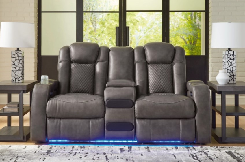Signature Design by Ashley Fyne-Dyme Power Reclining Loveseat - Thumbnail 3