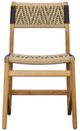 Dovetail Furniture Lumen Black/Natural Rattan/Teak Outdoor Dining Chair-1
