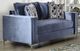 Furniture of America® Jodie 2-Piece Satin Blue Living Room Set-2