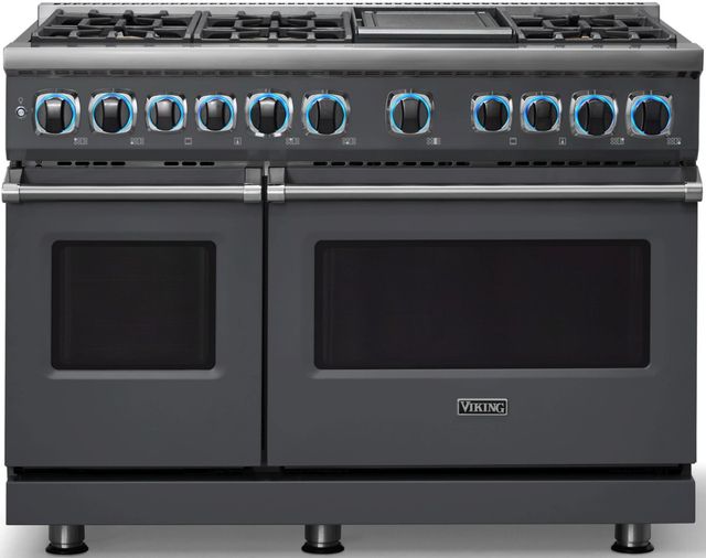 Viking® 7 Series 48" Cast Black Pro Style Dual Fuel Range with 12" Griddle-3