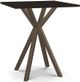 Amisco Customizable Asterisk 36" Square Birch Bar Table with Metal Stand-0
