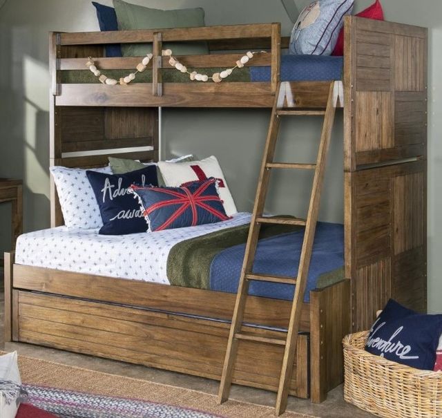 Legacy Classic Summer Camp Tree House Brown Youth Twin/Full Bunk Bed -1