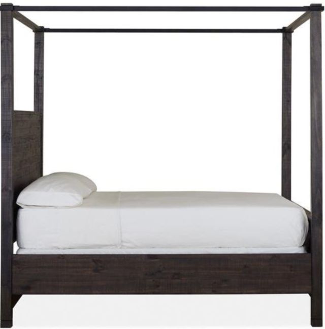 Magnussen Home® Abington Weathered Charcoal King Poster Bed-3