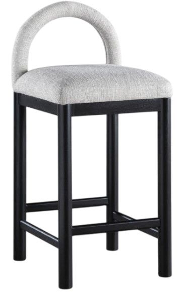 Meridian Furniture Conrad Gray/Black Upholstered Counter Stool-0