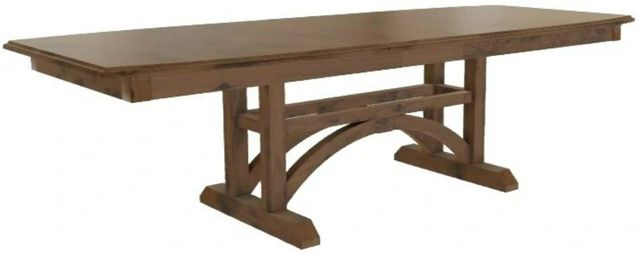 Mavin Customizable 38" x 84" Boat Extendable Dining Table with 12" Leaf-0